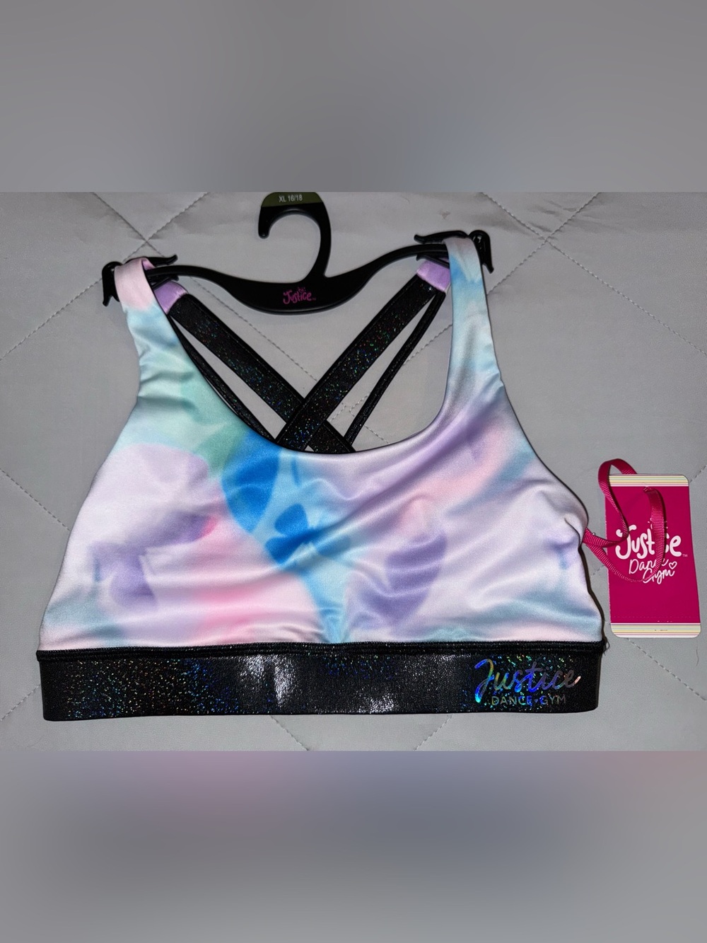 Justice Tie-Dye Sports Bra, sz XL, 16/18